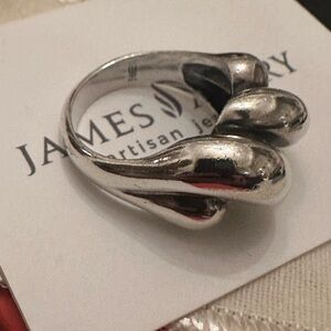 Retired James Avery Designer Very Rare Wide Version Ribbed Dome Ring Sz 9.5-9.75